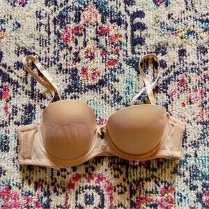Black Fuschia by Secret Lace 34B Light Nude Strapless Bra 🤎